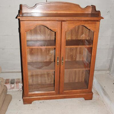 Small Size Oak Glassdoor China Cabinet