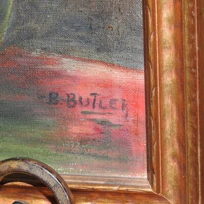 Old 1940s Still Life Oil on Canvas  by Artist Blanche Butler
