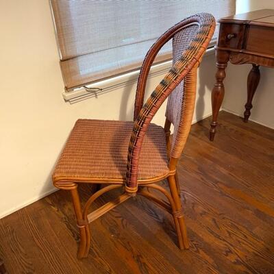 Lot 99 Brown Wicker Rattan Chair DELAYED PICKUP