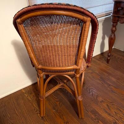 Lot 99 Brown Wicker Rattan Chair DELAYED PICKUP