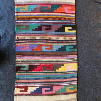 Lot 101 Multi Colored Wool Weaving Indigenous People Americas