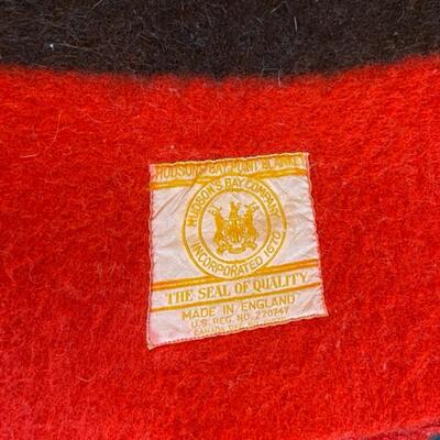 Lot 102 Pair 2 Vintage Hudson Bay Wool Red Point Blankets