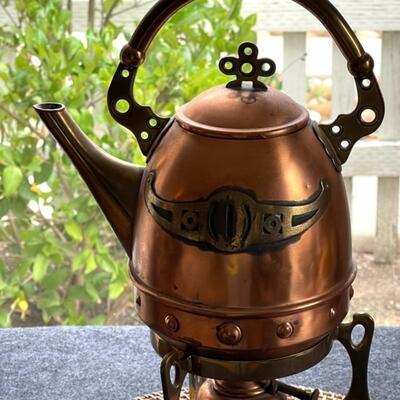 Lot 113 Antique Gebruder Bing Copper & Brass Coffee Pot Germany 1902