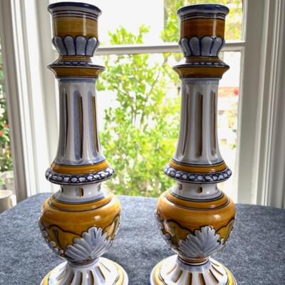 Lot 117 Ceramic Candle Sticks Made in Spain 14