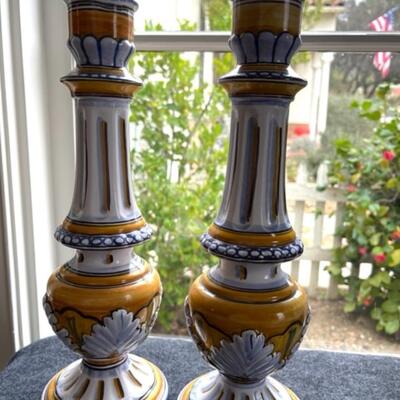 Lot 117 Ceramic Candle Sticks Made in Spain 14