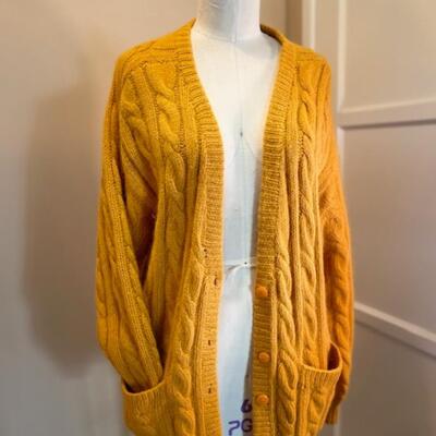 Lot 158 Vintage Cardigan Cable Knit by Rafaella Large