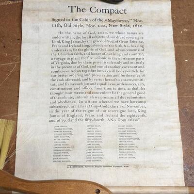 Vintage Copy of The Mayflower Compact