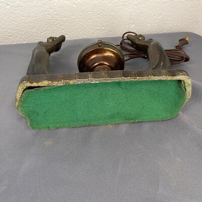 Art Deco Cast Metal Swooning Ladies Table Lamp