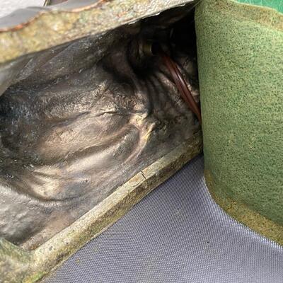 Art Deco Cast Metal Swooning Ladies Table Lamp