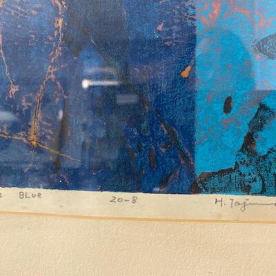 "Role Blue" Framed Painting H. Tajima '63 (Hiroyuki Tajima)