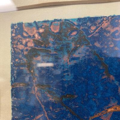 "Role Blue" Framed Painting H. Tajima '63 (Hiroyuki Tajima)