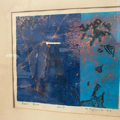 "Role Blue" Framed Painting H. Tajima '63 (Hiroyuki Tajima)