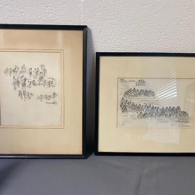 Phyllis Kresnoff Black Framed Artwork