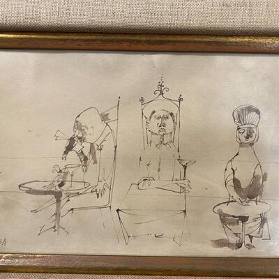 Louis Bosa Drawing Restaurant in Venice