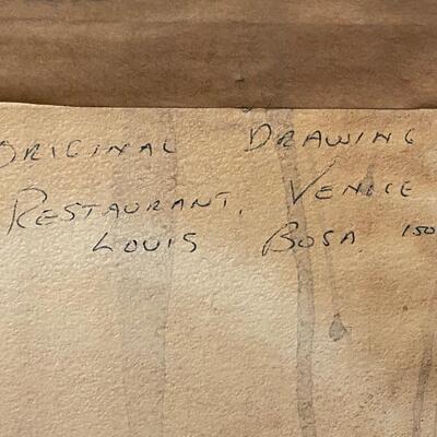 Louis Bosa Drawing Restaurant in Venice