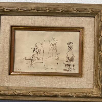 Louis Bosa Drawing Restaurant in Venice