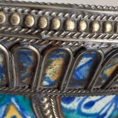 Tall Ornate Moroccan Ceramic Vase