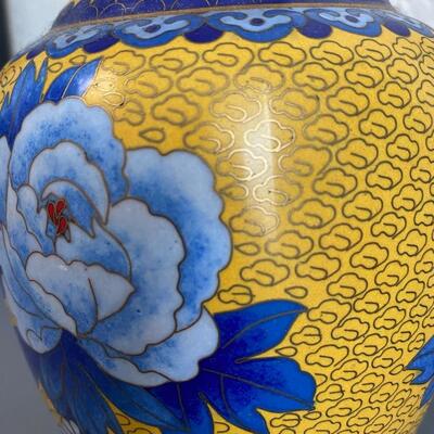 3 Ceramic Vases with Asian Motifs