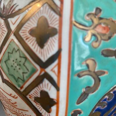 3 Ceramic Vases with Asian Motifs