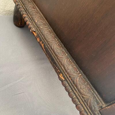 Antique Wood Humidor/Smoking Table