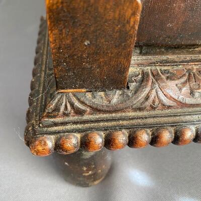 Antique Wood Humidor/Smoking Table