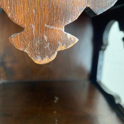 Antique Wood Humidor/Smoking Table