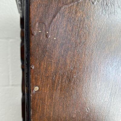 Antique Wood Humidor/Smoking Table