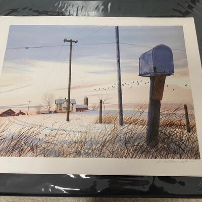 William Nelson "Farm Mailbox" Lithograph