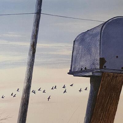 William Nelson "Farm Mailbox" Lithograph