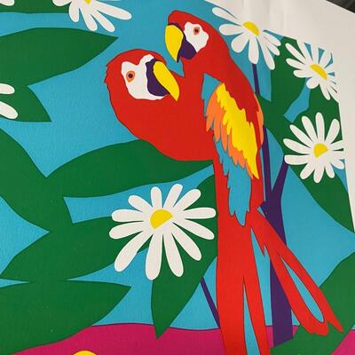 Ann T. Cooper Lithograph "Parrots" Signed & Numbered (64/275)