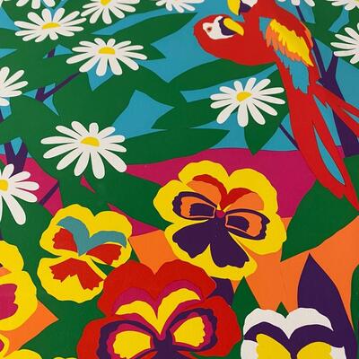 Ann T. Cooper Lithograph "Parrots" Signed & Numbered (64/275)