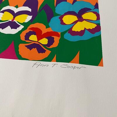 Ann T. Cooper Lithograph "Parrots" Signed & Numbered (64/275)