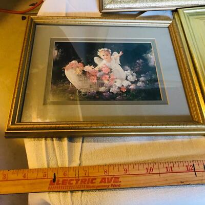 Lot of Angel Cherub Pictures Framed