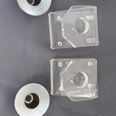 Pair of Acrylic Candlesticks, 4", in new condition with box - $25 (BROH40)