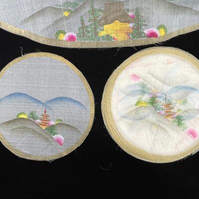 Ultra Charming Vintage Japanese Tea Cloth and Coasters