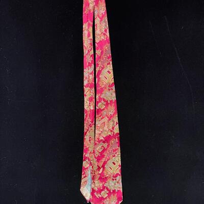 Vintage Asian Manâ€™s Silk Neck Tie