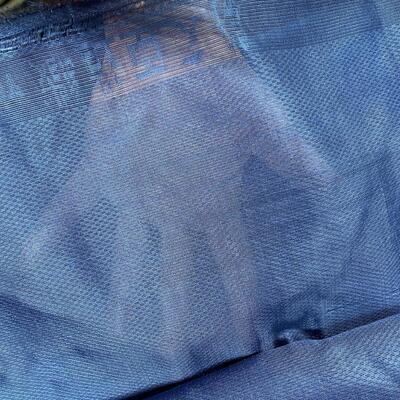 Vintage Delicately Patterned  Jacquard Chinese Blue Silk