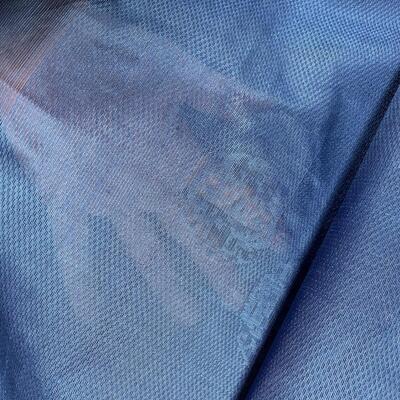 Vintage Delicately Patterned  Jacquard Chinese Blue Silk