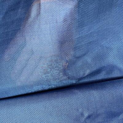 Vintage Delicately Patterned  Jacquard Chinese Blue Silk