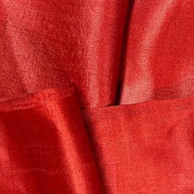 Vintage Asian Red Silk Fabric Material