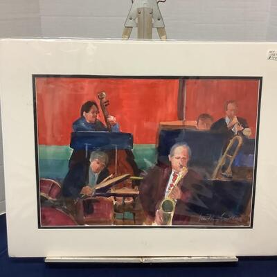 E -  377  Signed, Original Jean Ranney Smith Watercolor Painting : Hot Jazz â€œ