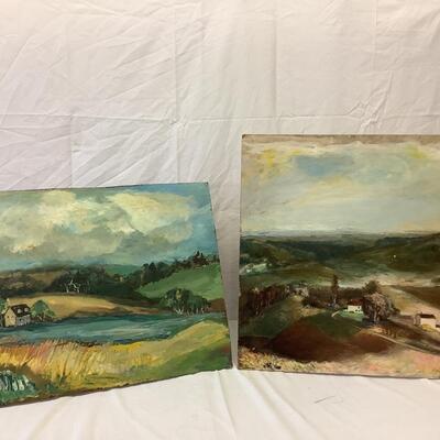 A - 393 Two Original Oil Paintings on Board by Glen Ranney