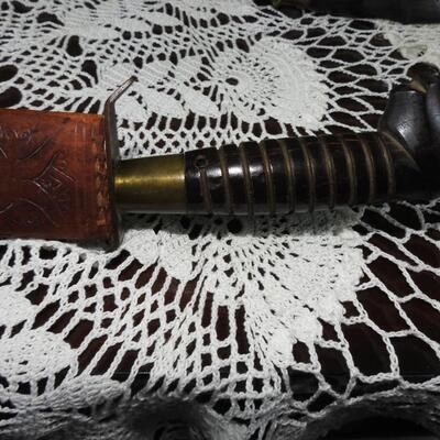Three unique long bladed swords /knives/bolos