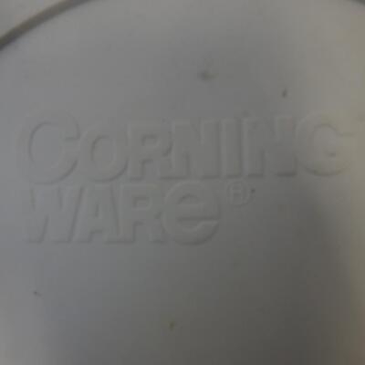Correlle and Corning Dish Set: 2 Cups, 4 Big Plates, 5 Small Plates, Bowls, Lid