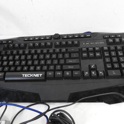Computer Accessories: Mouse, Headset with Mic, Bluetooth Speaker, Keyboard