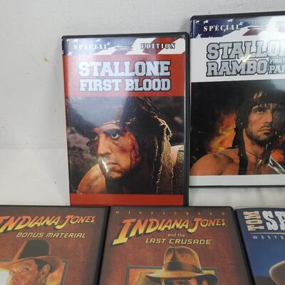 14 Movie DVD's: Stallone First Blood -to- Far Case Season 3