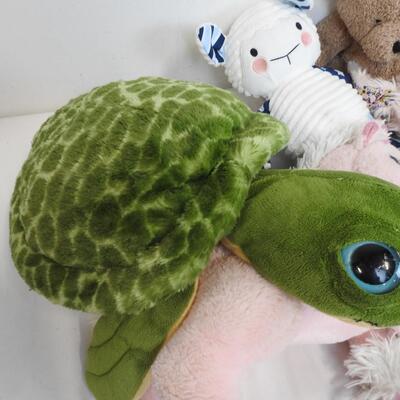 15 Stuffed Animals: Turtle, Unicorns, Frog, Bears