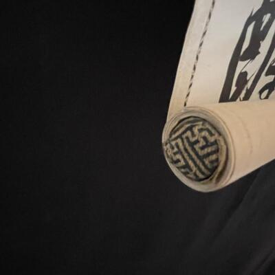 Antique Chinese Hanging Calligraphic Scroll  (#512)