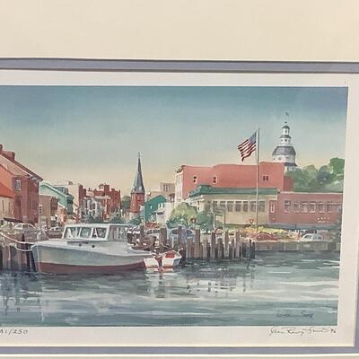 E - 400. Limited Edition Signed & Numbered Watercolor Print by Jean Rainey Smith â€˜96