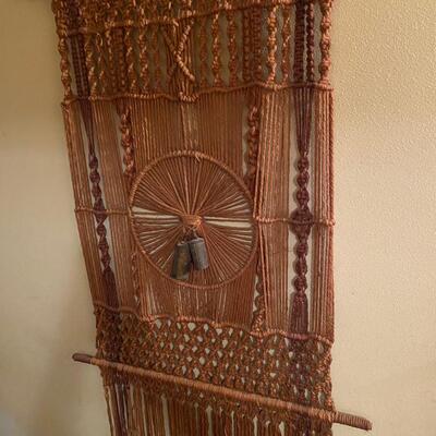 Large vintage macrame wall hanging